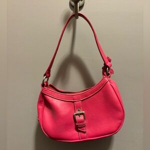 Pink Leather Shoulder Bag